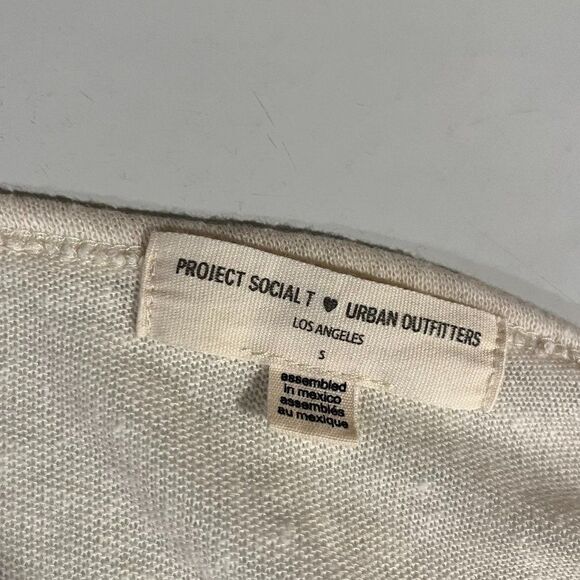 Urban Outfitters Project Social T - cream with notched neck - S 🙂 3/$15 - Picture 5 of 8